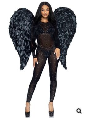 Leg Avenue 43” Black Feather Wings (Discontinued)